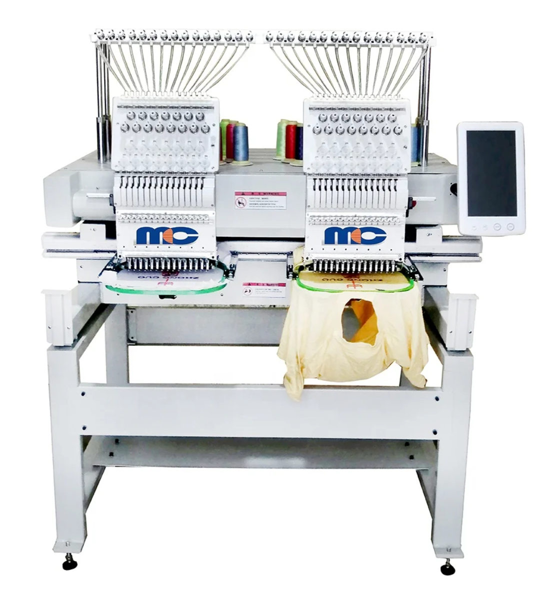 Machine à broder MC Offre Spéciale simple/double tête 9/12/15 aiguilles monogramme à tissage plat